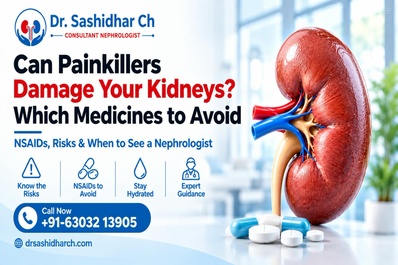 Kidney with NSAID painkiller tablets: can painkillers damage your kidneys? By Dr. Sashidhar Ch, Hyderabad